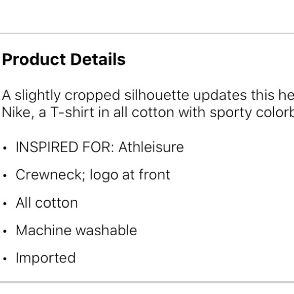 NWT Nike women’s cropped t-shirt - Picture 3 of 3